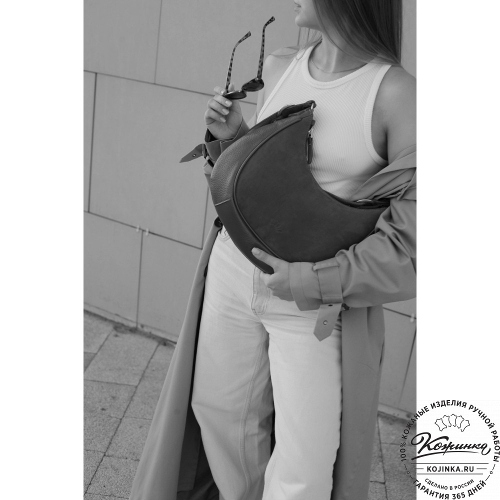  Женская кожаная сумка "Валенсия" (сирень-бордо) 